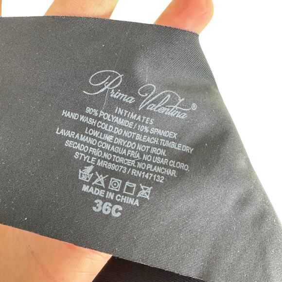 Prima Valentina Intimates Black Tagless Padded Underwire Bra Size 36C - Picture 4 of 4